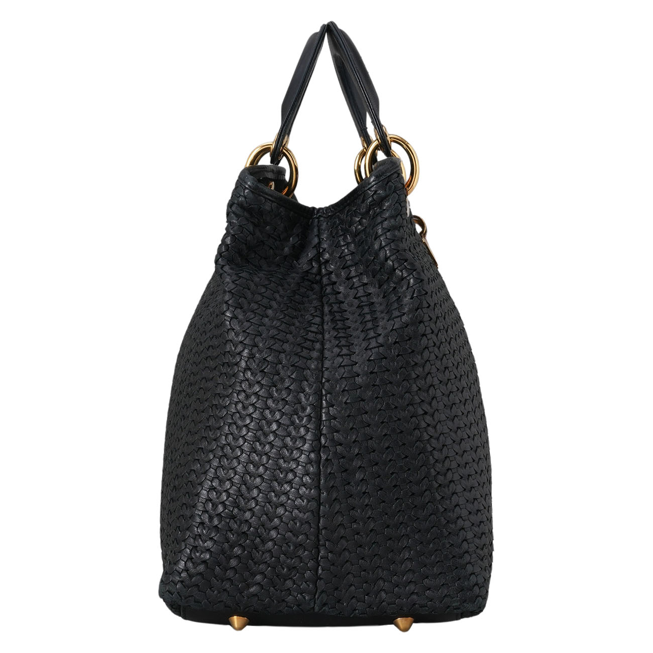 CHRISTIAN DIOR(USED)디올 레이디 디올 위빙 레더 토트백